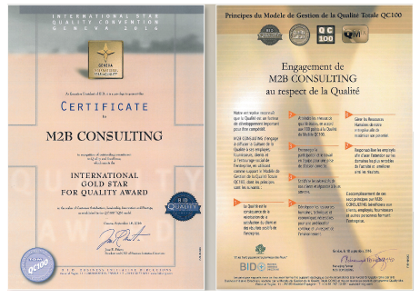 International star for quality-m2b consulting-2016-certification